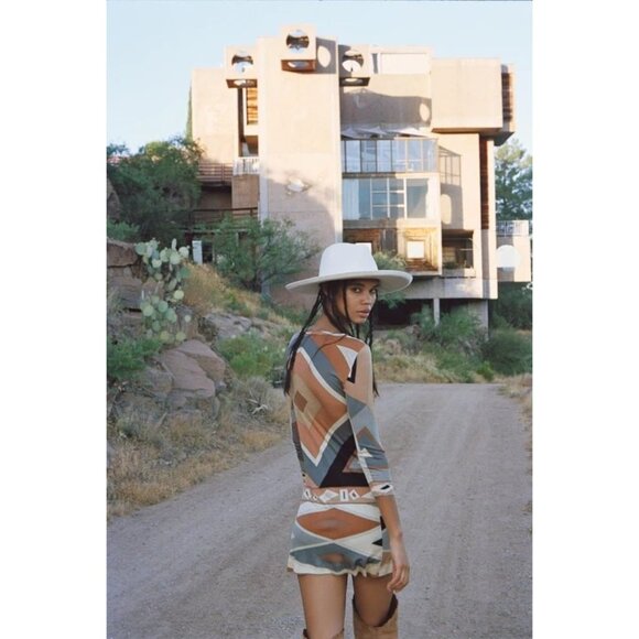 Lack of Color Melodic Fedora Hat in Ivory Small 55 cm New Beach western - Picture 14 of 15